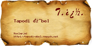Tapodi Ábel névjegykártya