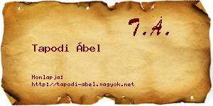Tapodi Ábel névjegykártya
