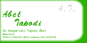 abel tapodi business card