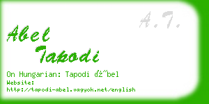 abel tapodi business card